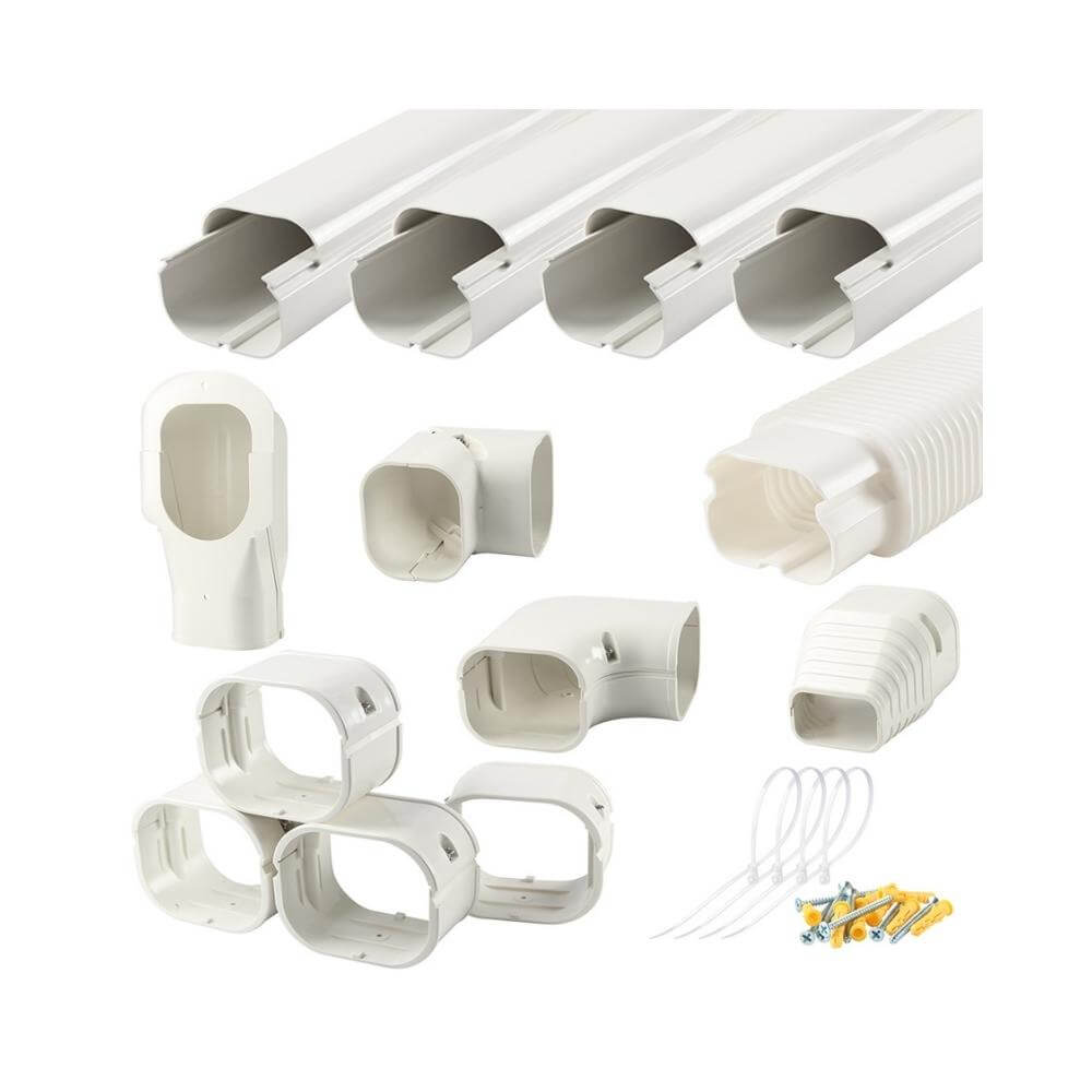 3" Universal Line Set Cover Kit For Mini Split/Central Air Conditioner PVC